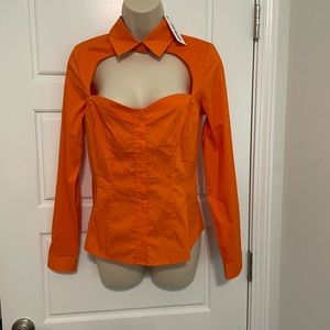 STEVE MADDEN CUTOUT BLOUSE